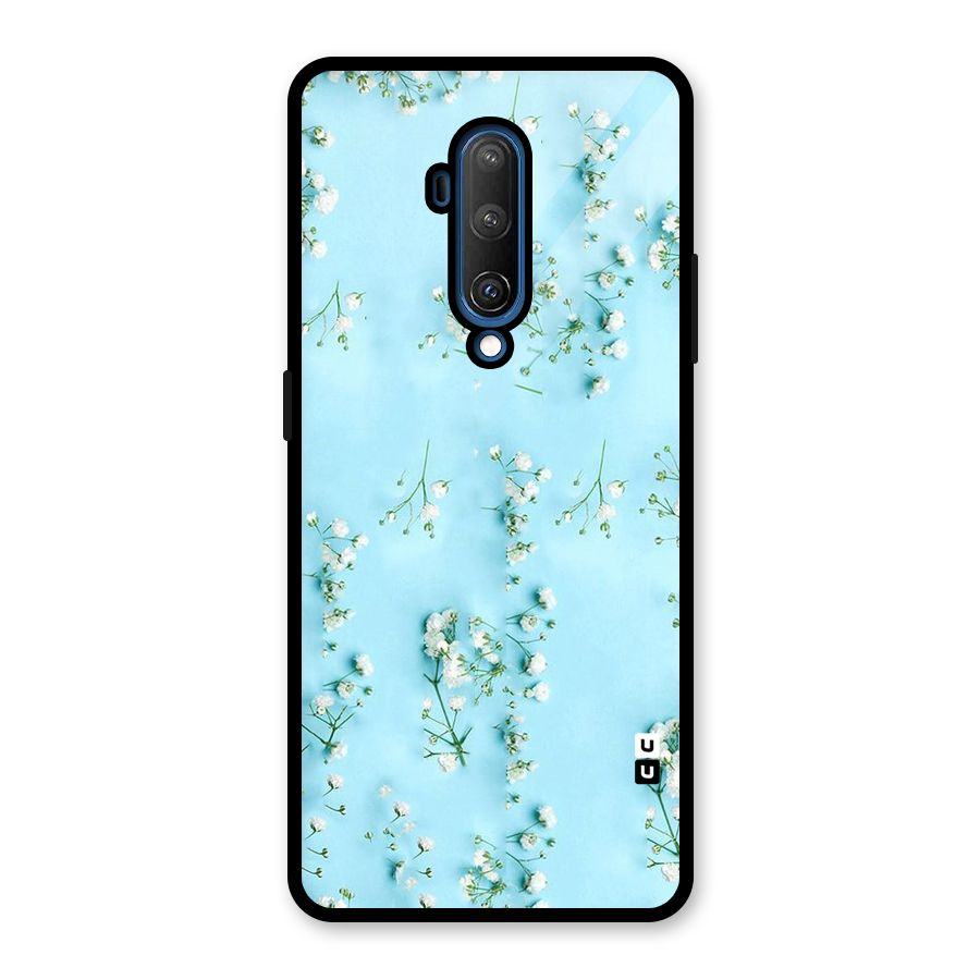 White Lily Design Glass Back Case for OnePlus 7T Pro