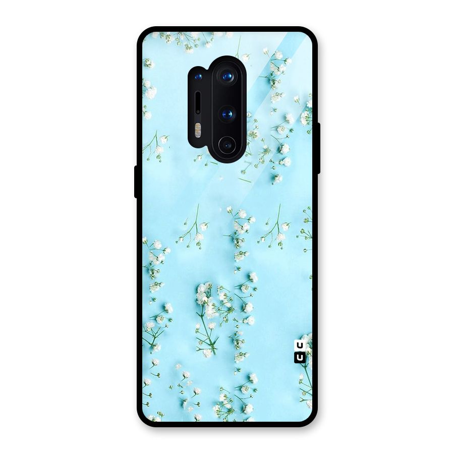 White Lily Design Glass Back Case for OnePlus 8 Pro