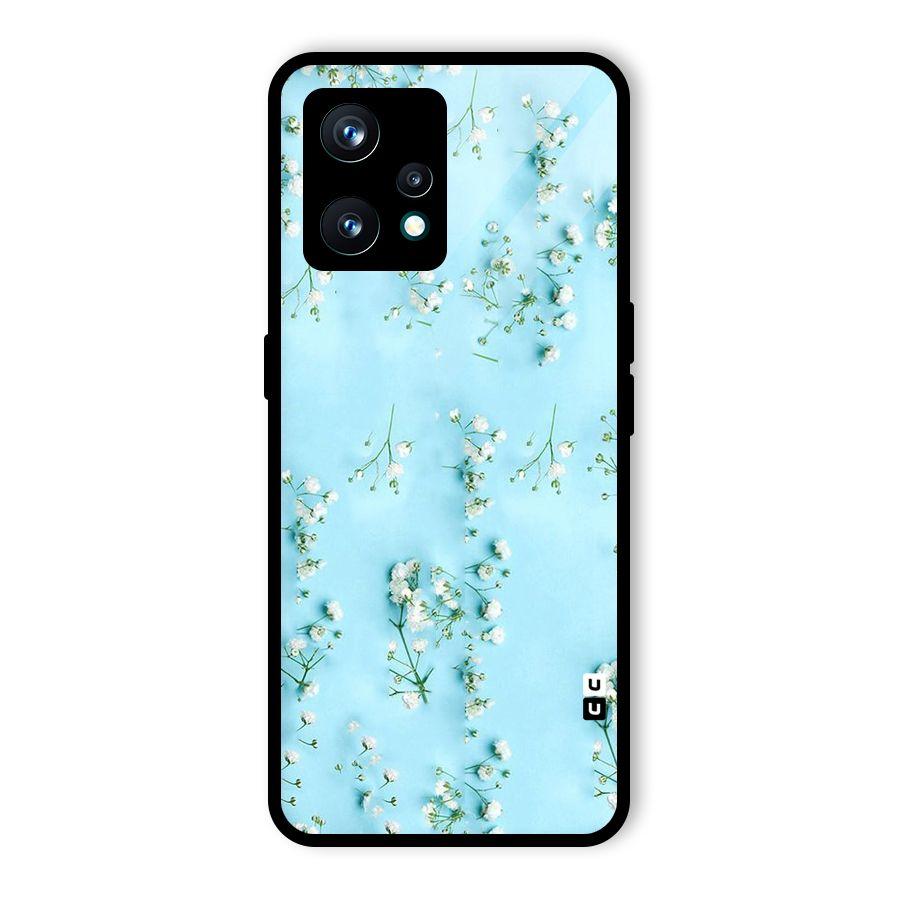 White Lily Design Glass Back Case for Realme 9 Pro Plus 5G