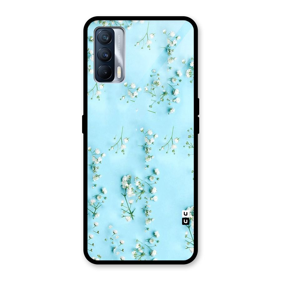 White Lily Design Glass Back Case for Realme X7