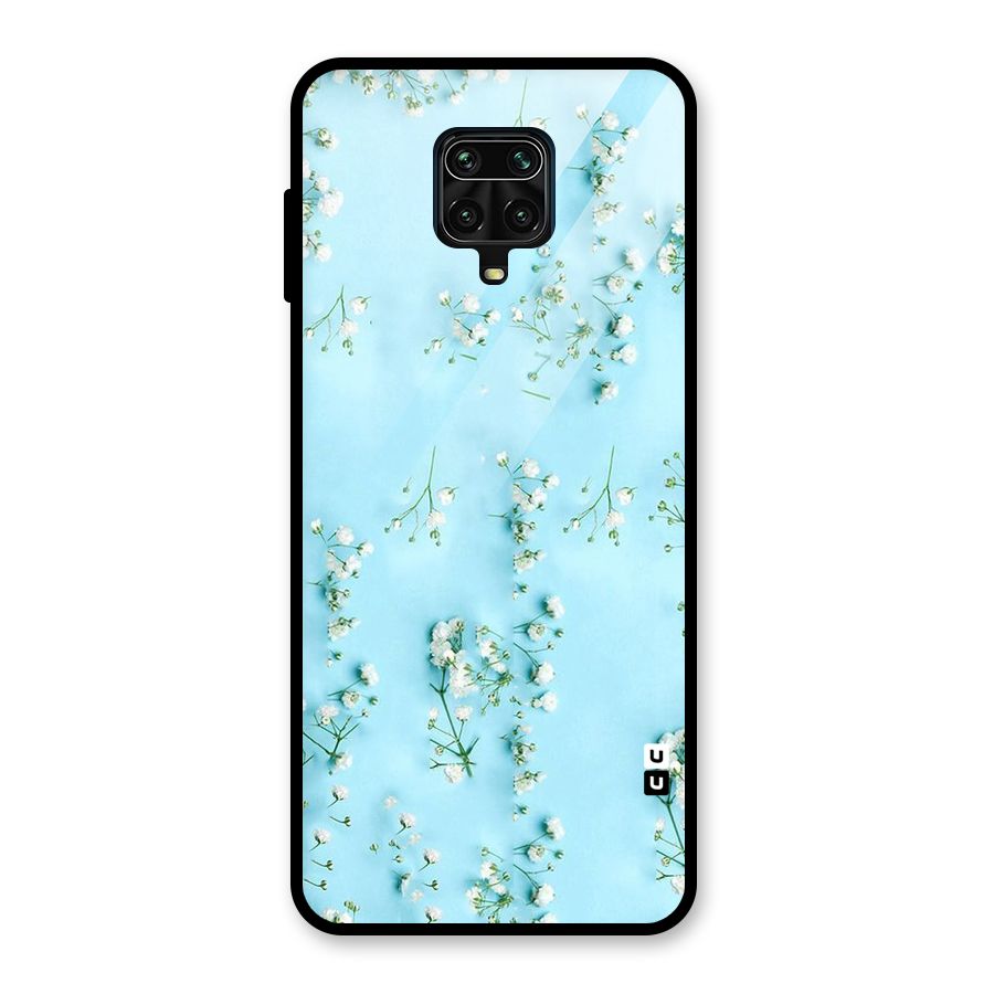 White Lily Design Glass Back Case for Redmi Note 9 Pro Max