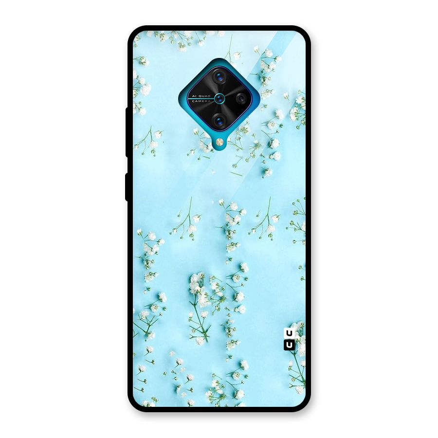 White Lily Design Glass Back Case for Vivo S1 Pro