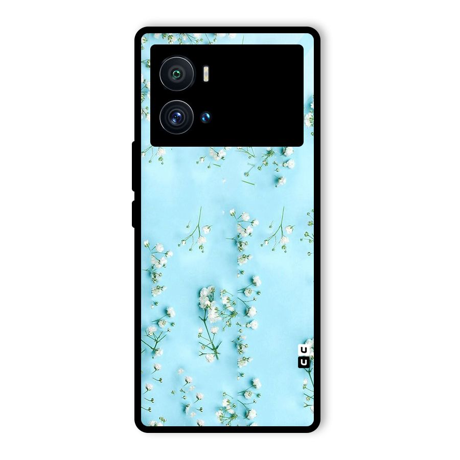 White Lily Design Glass Back Case for Vivo iQOO 9 Pro