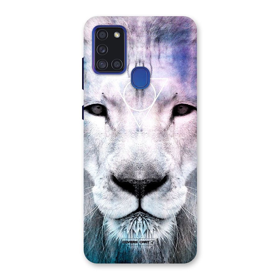 White Lion Back Case for Galaxy A21s