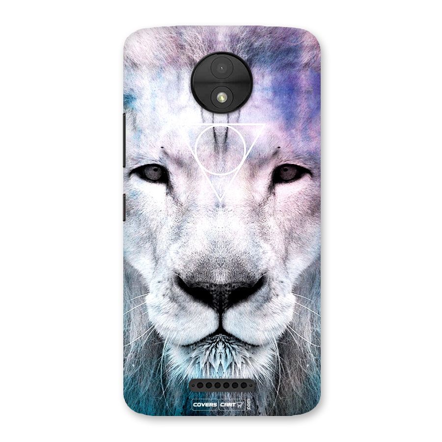 White Lion Back Case for Moto C