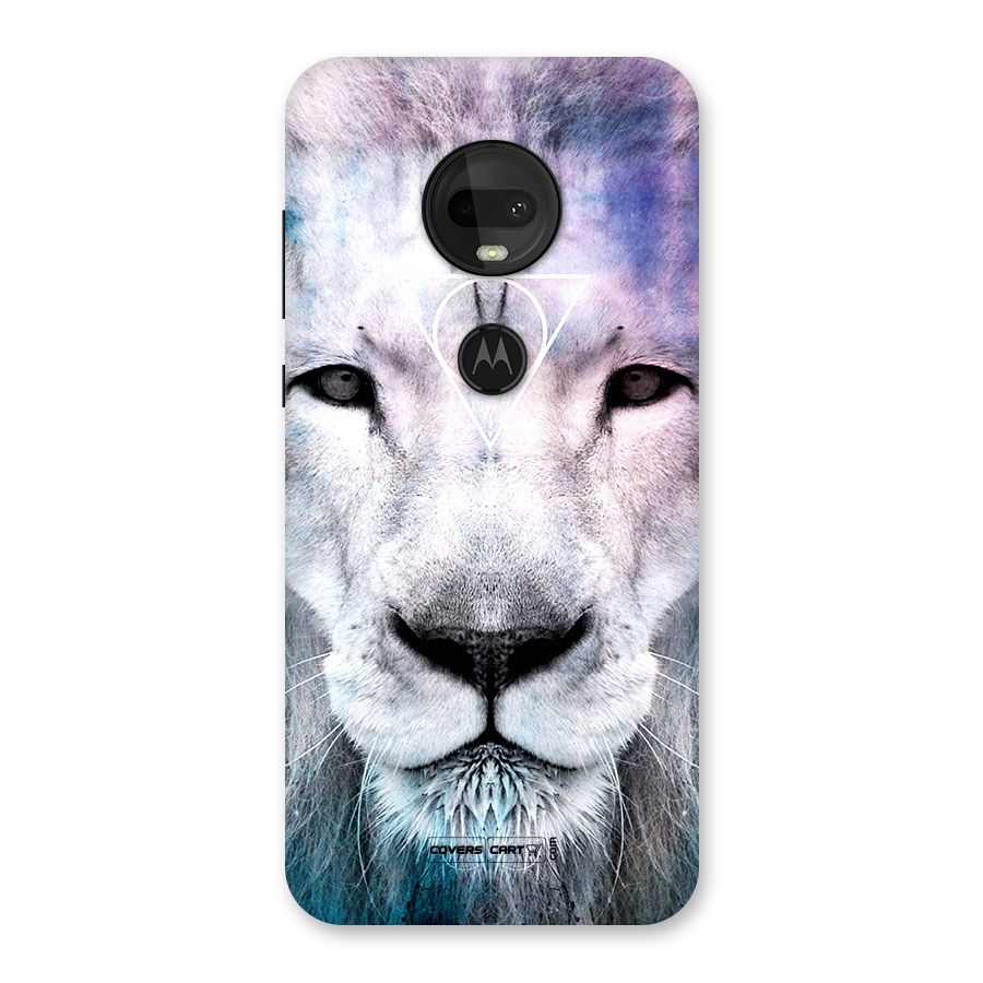 White Lion Back Case for Moto G7