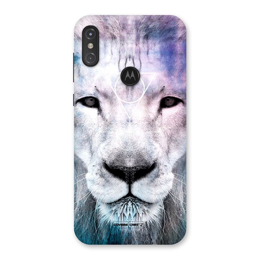 White Lion Back Case for Motorola One Power