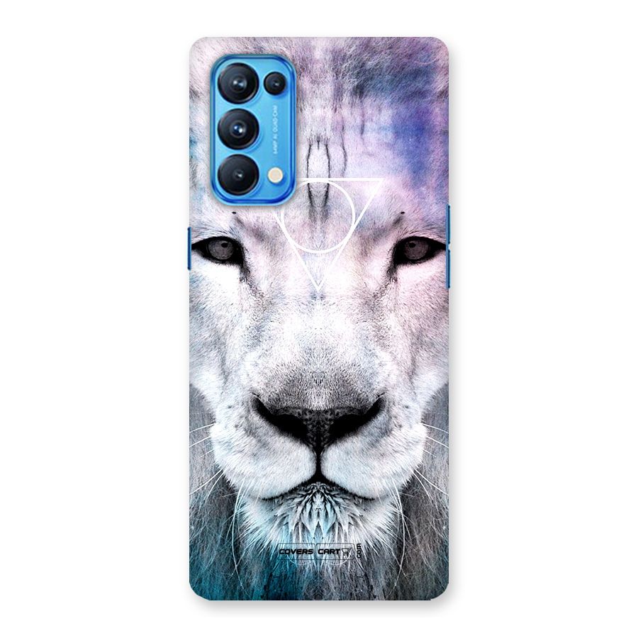 White Lion Back Case for Oppo Reno5 Pro 5G