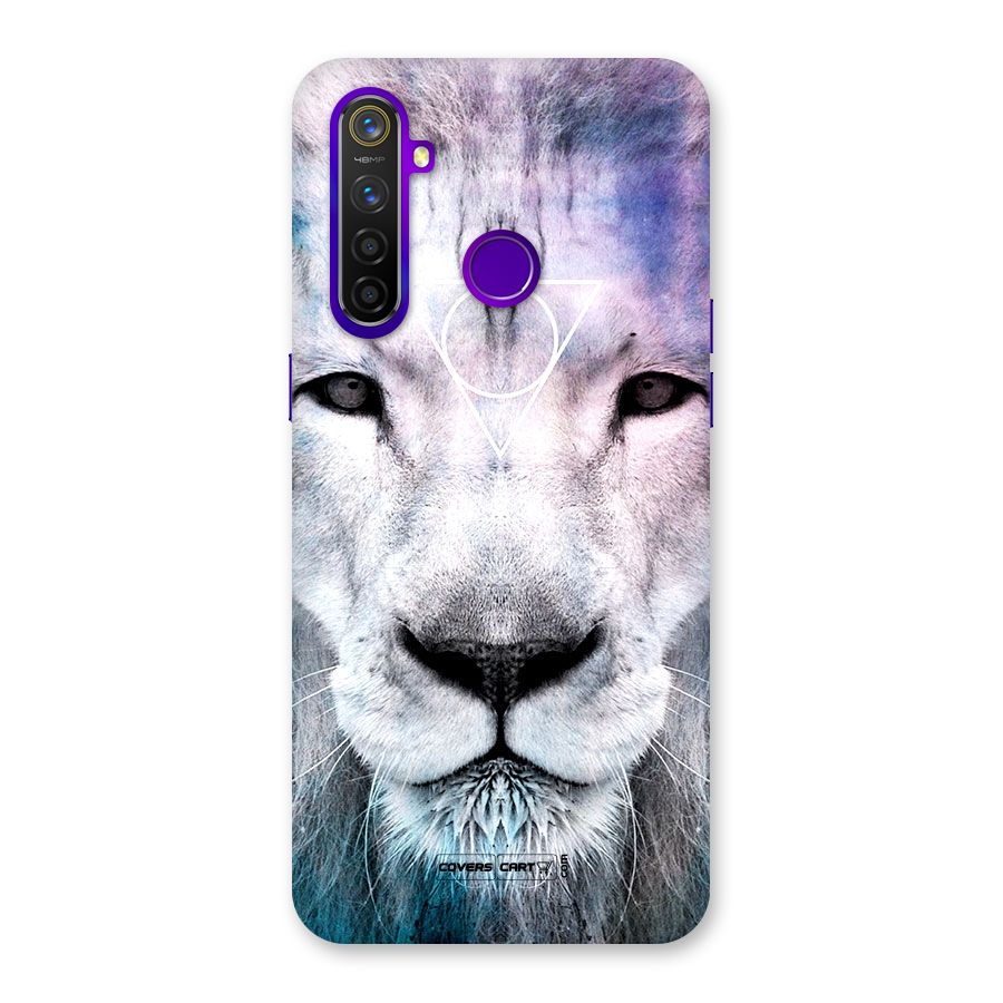 White Lion Back Case for Realme 5 Pro