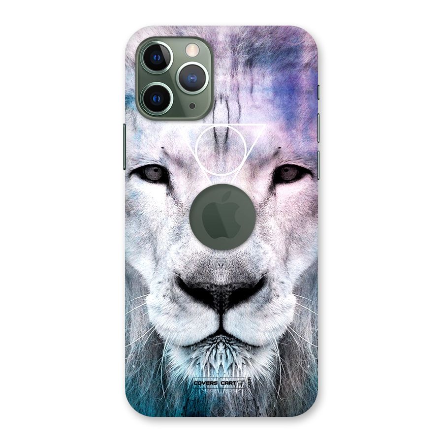 White Lion Back Case for iPhone 11 Pro Logo  Cut