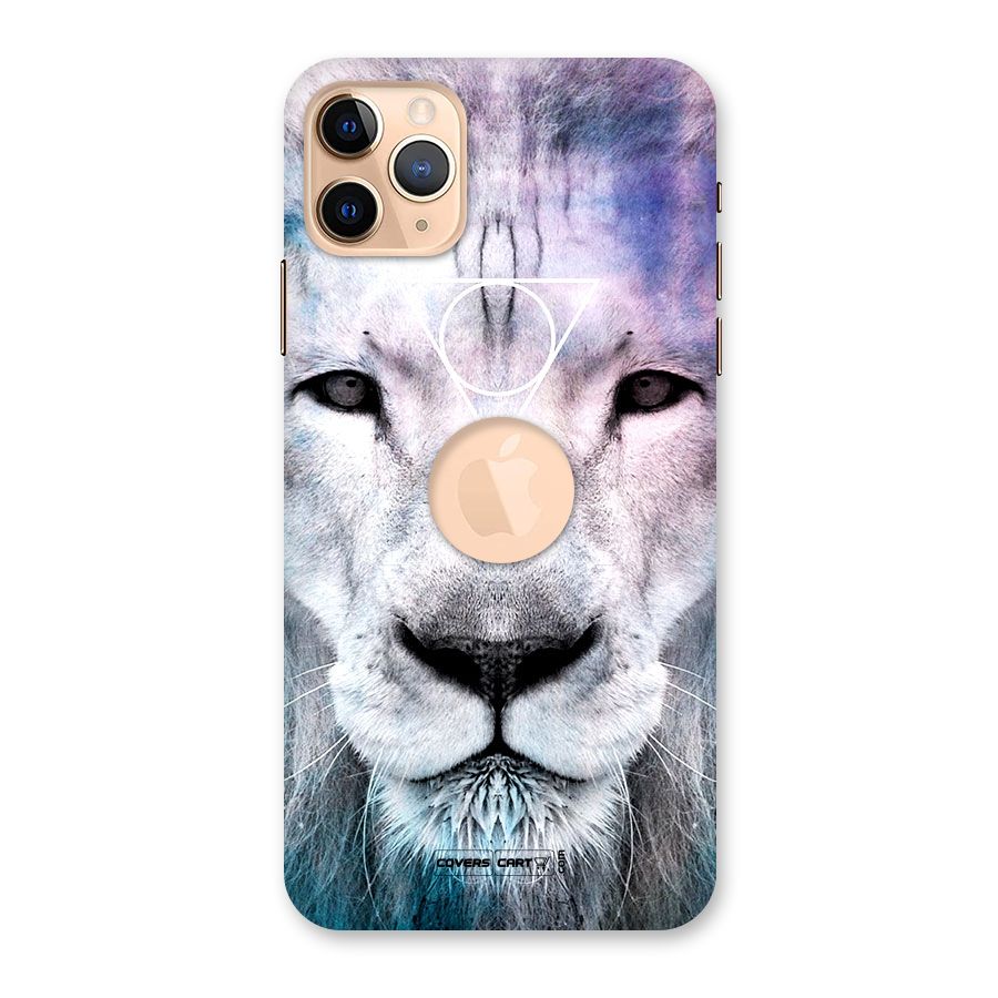 White Lion Back Case for iPhone 11 Pro Max Logo Cut