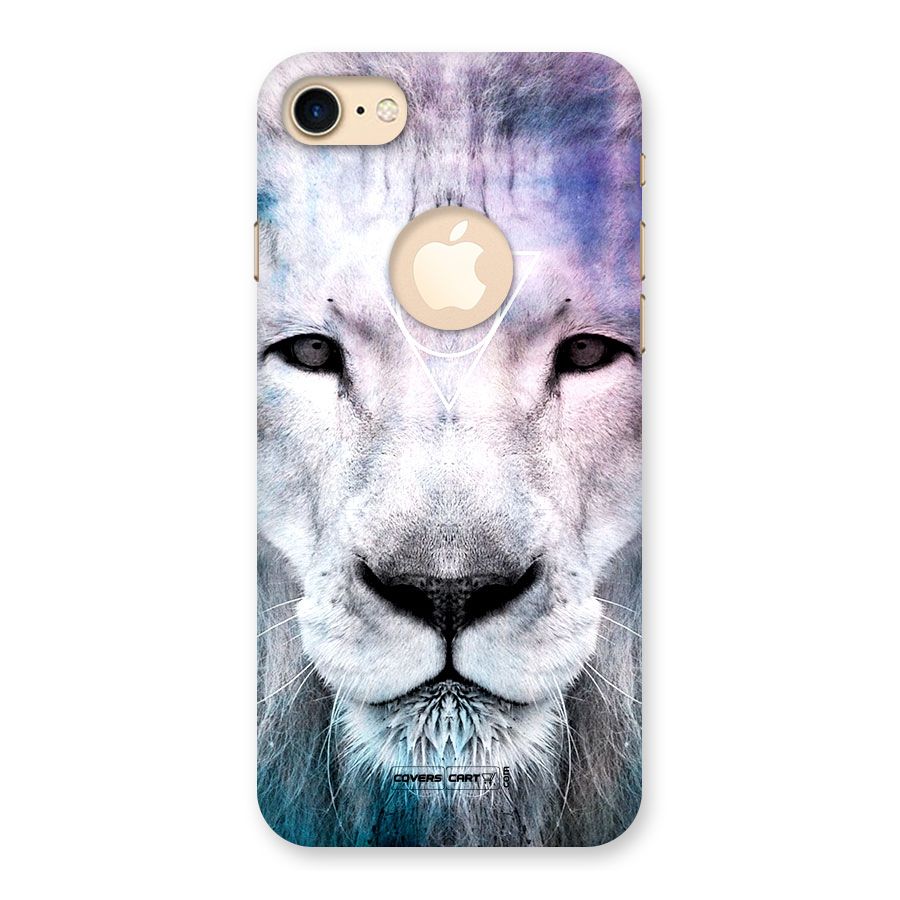 White Lion Back Case for iPhone 7 Logo Cut