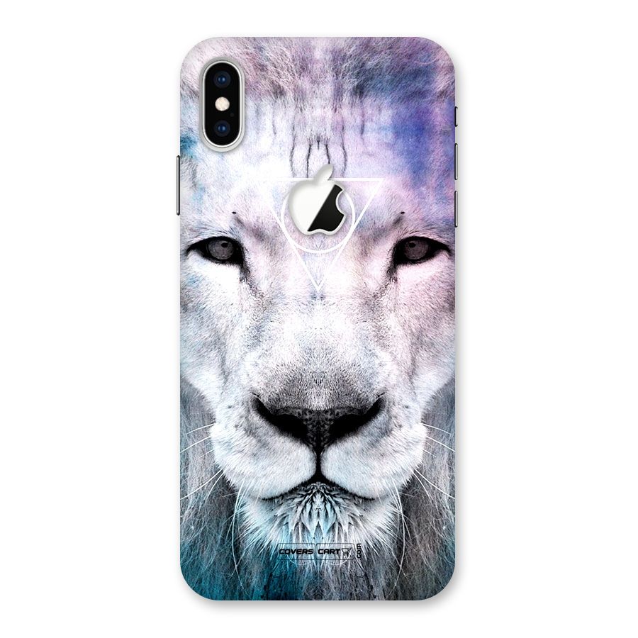 White Lion Back Case for iPhone XS Max Apple Cut