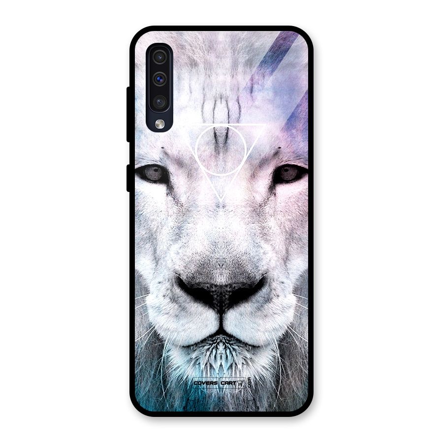 White Lion Glass Back Case for Galaxy A50
