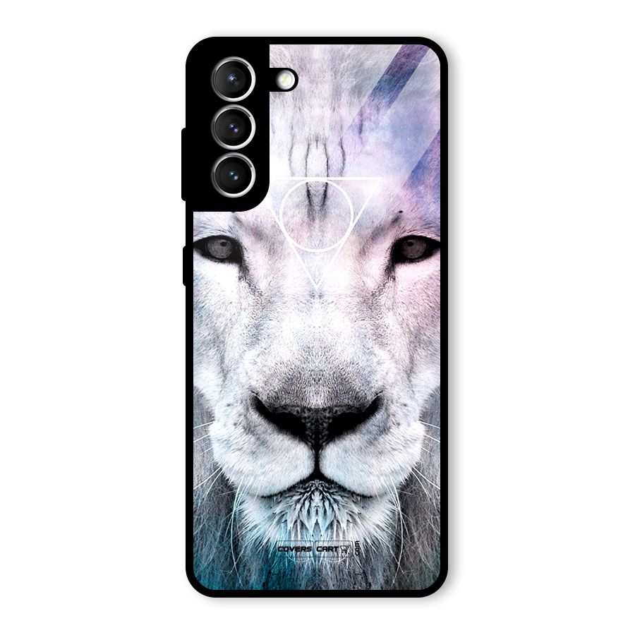 White Lion Glass Back Case for Galaxy S21 5G