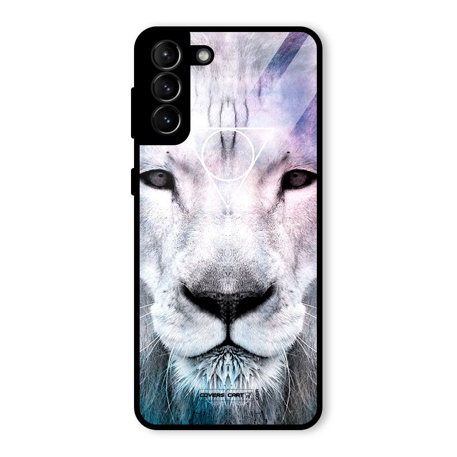 White Lion Glass Back Case for Galaxy S21 Plus