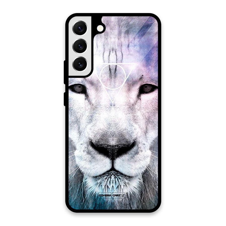 White Lion Glass Back Case for Galaxy S22 Plus 5G