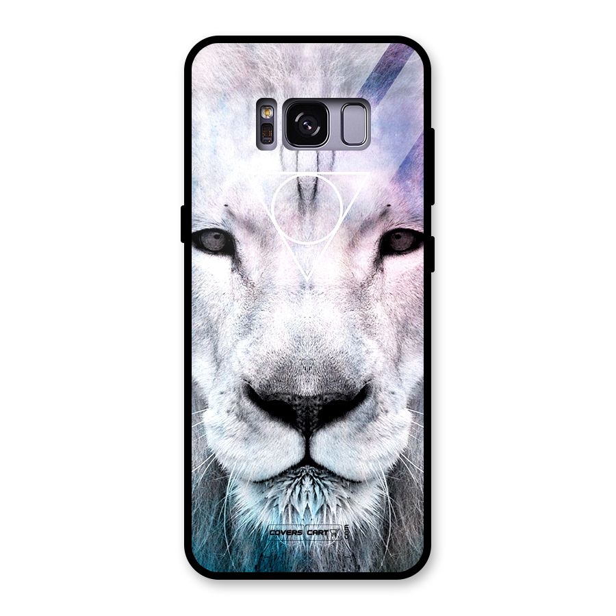White Lion Glass Back Case for Galaxy S8