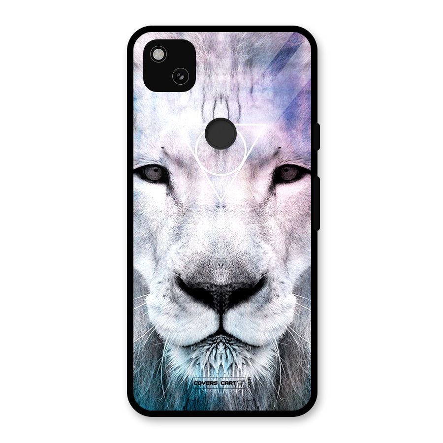 White Lion Glass Back Case for Google Pixel 4a