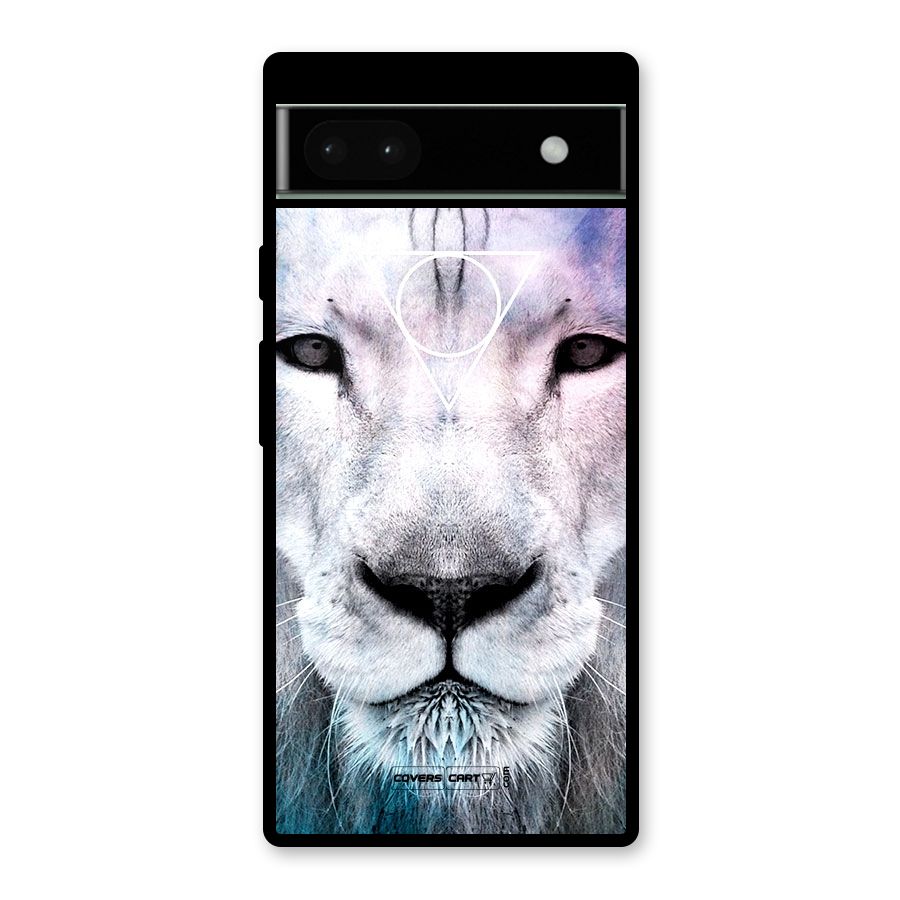 White Lion Glass Back Case for Google Pixel 6a