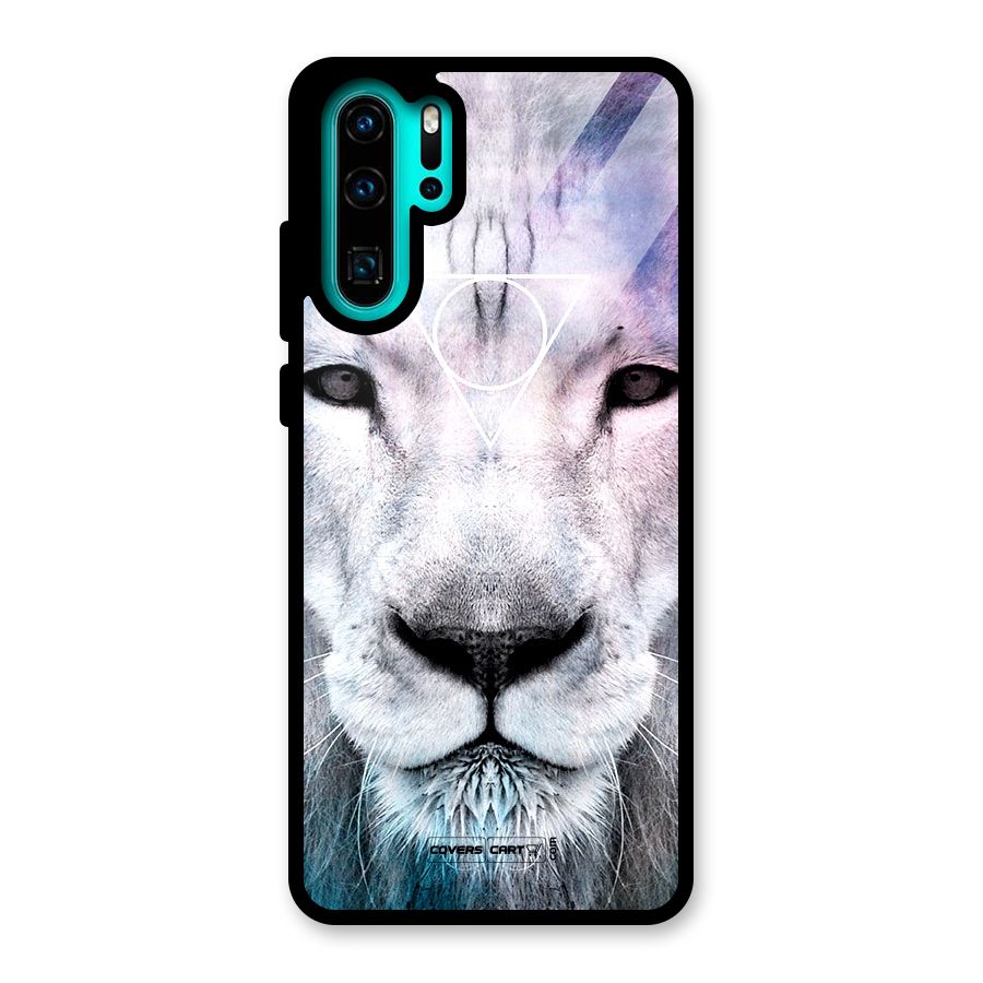 White Lion Glass Back Case for Huawei P30 Pro