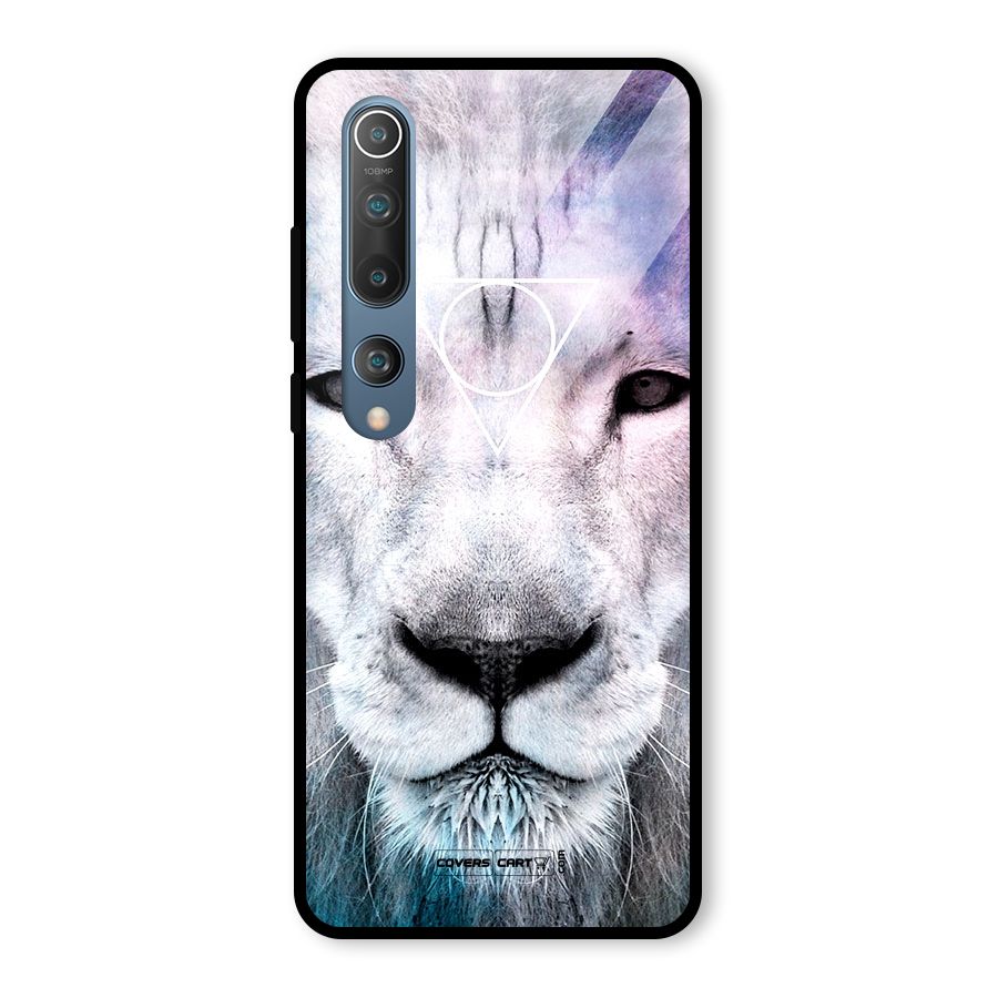 White Lion Glass Back Case for Mi 10