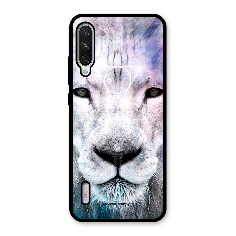 White Lion Glass Back Case for Mi A3