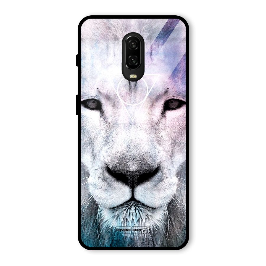 White Lion Glass Back Case for OnePlus 6T