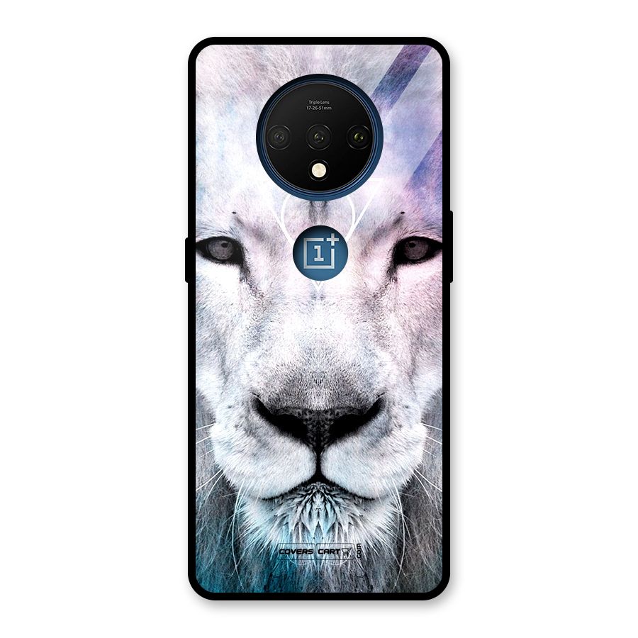 White Lion Glass Back Case for OnePlus 7T