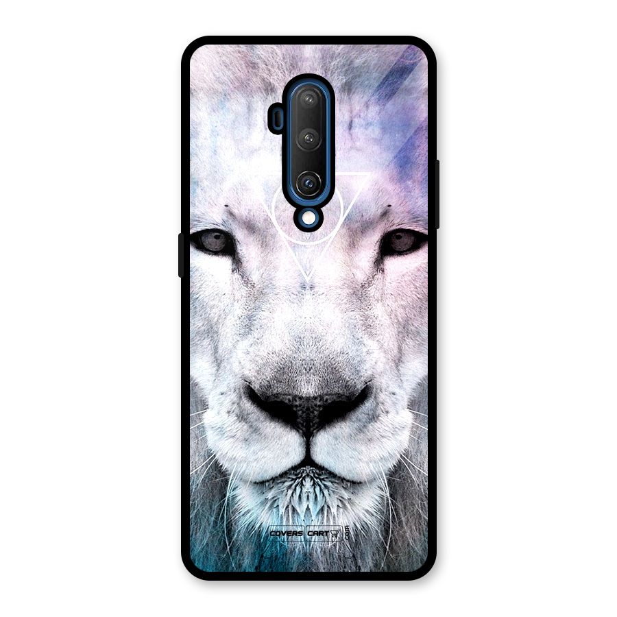 White Lion Glass Back Case for OnePlus 7T Pro