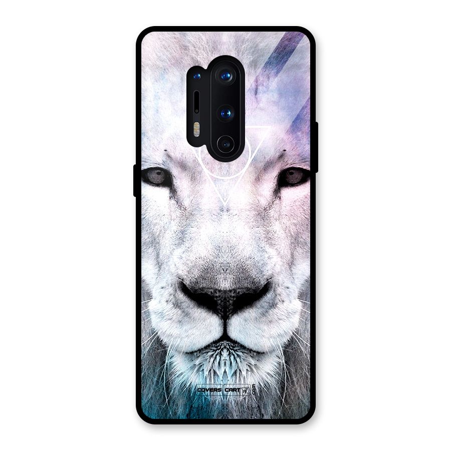 White Lion Glass Back Case for OnePlus 8 Pro