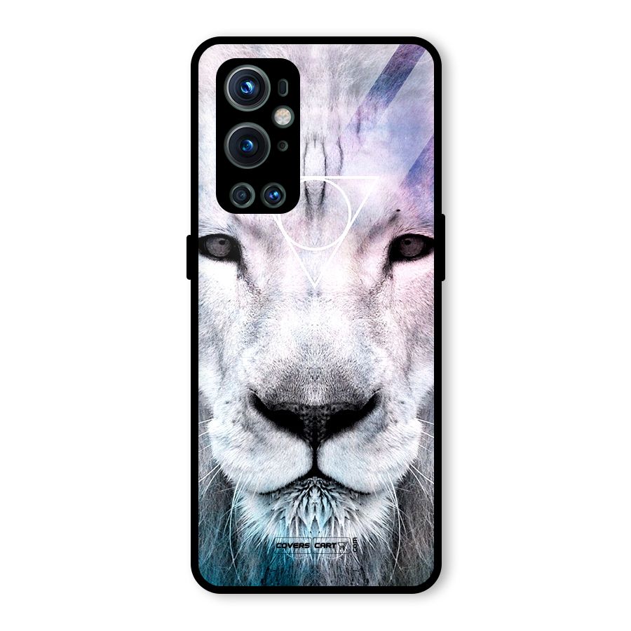White Lion Glass Back Case for OnePlus 9 Pro