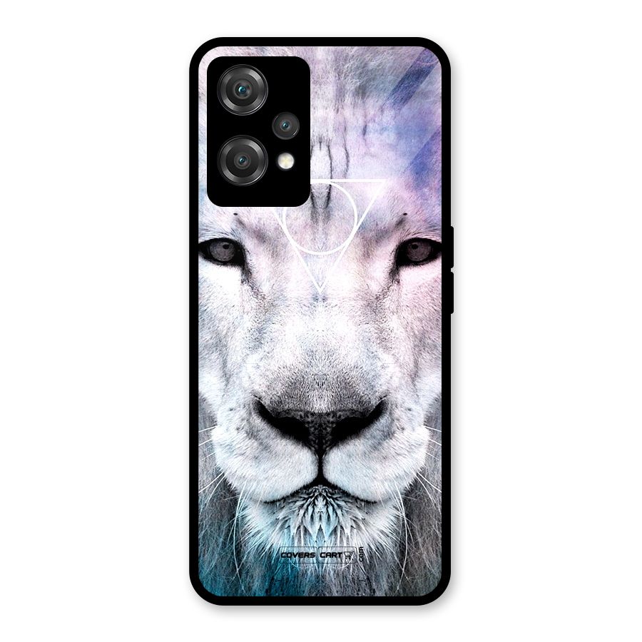 White Lion Glass Back Case for OnePlus Nord CE 2 Lite 5G