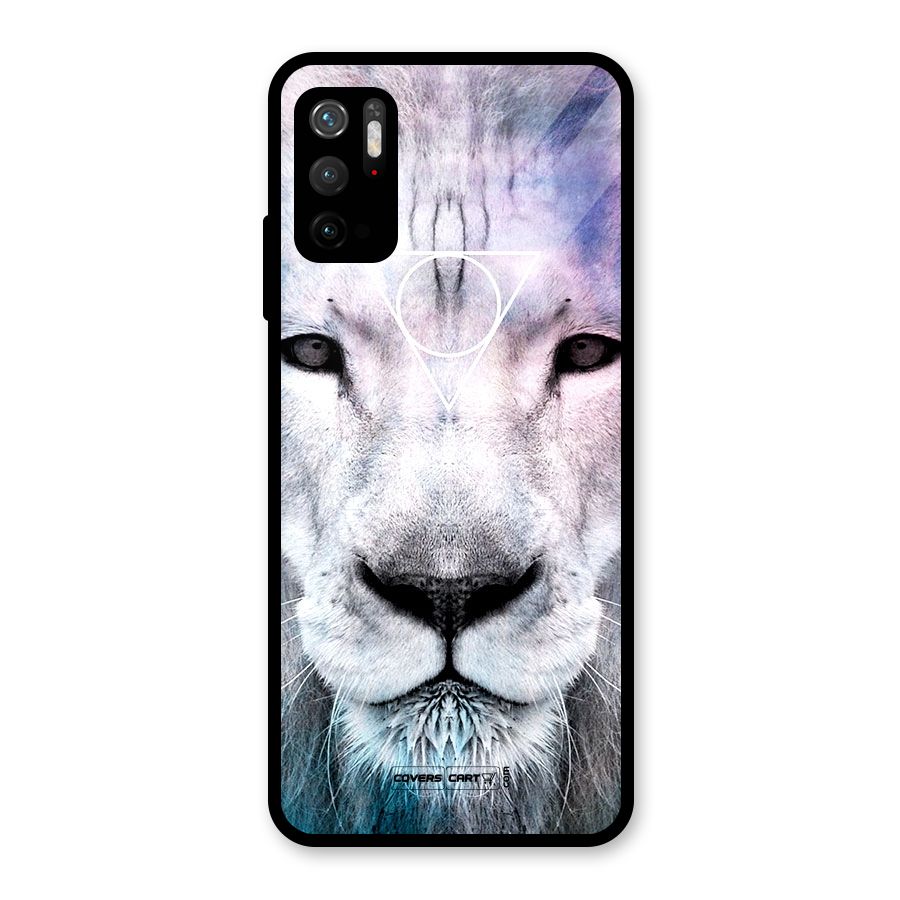 White Lion Glass Back Case for Poco M3 Pro 5G