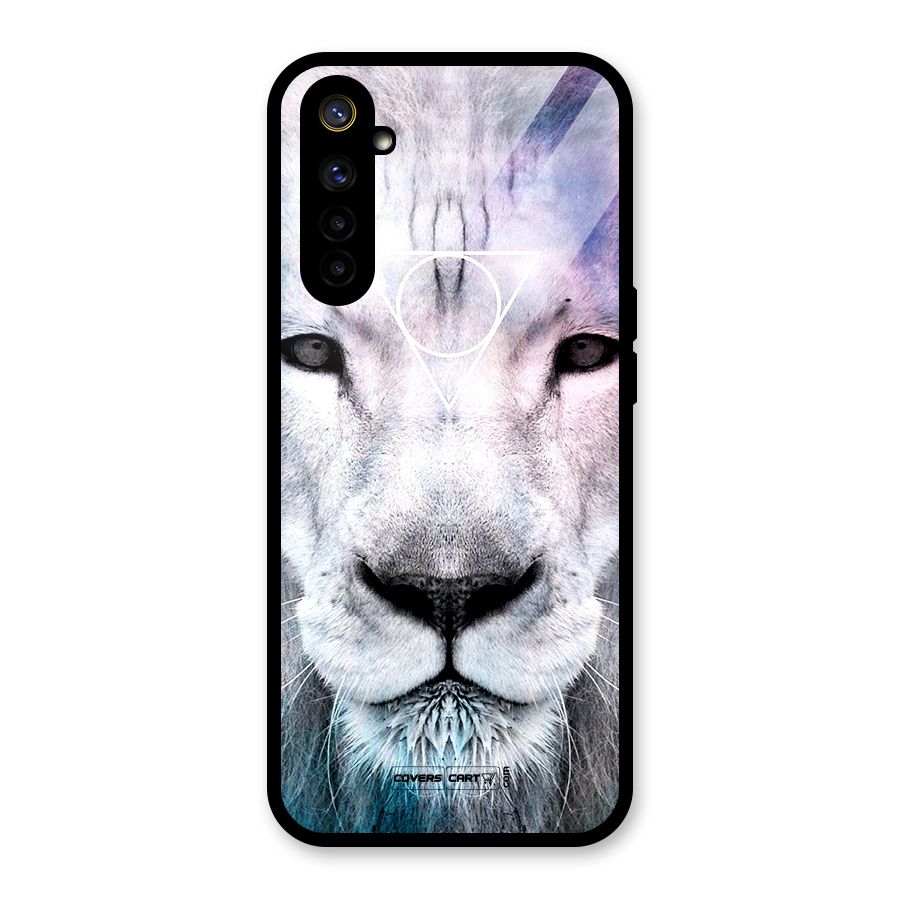 White Lion Glass Back Case for Realme 6