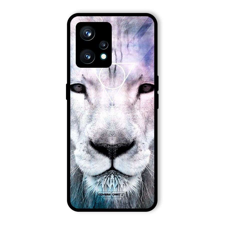 White Lion Glass Back Case for Realme 9 Pro Plus 5G