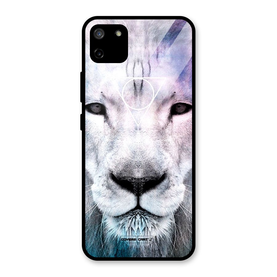 White Lion Glass Back Case for Realme C11