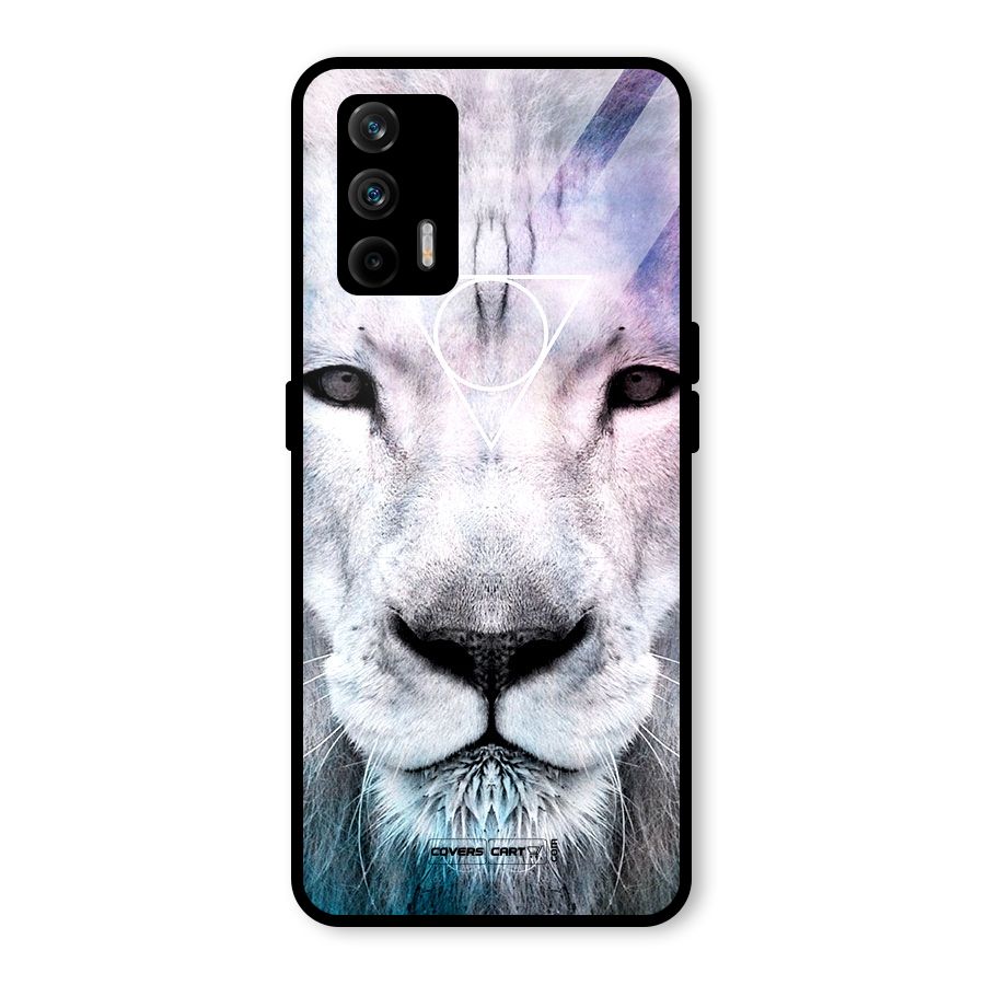 White Lion Glass Back Case for Realme GT 5G