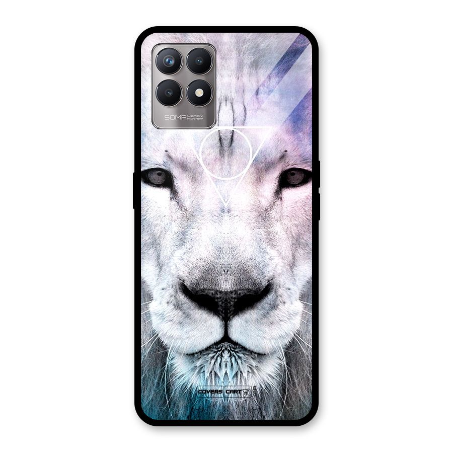 White Lion Glass Back Case for Realme Narzo 50