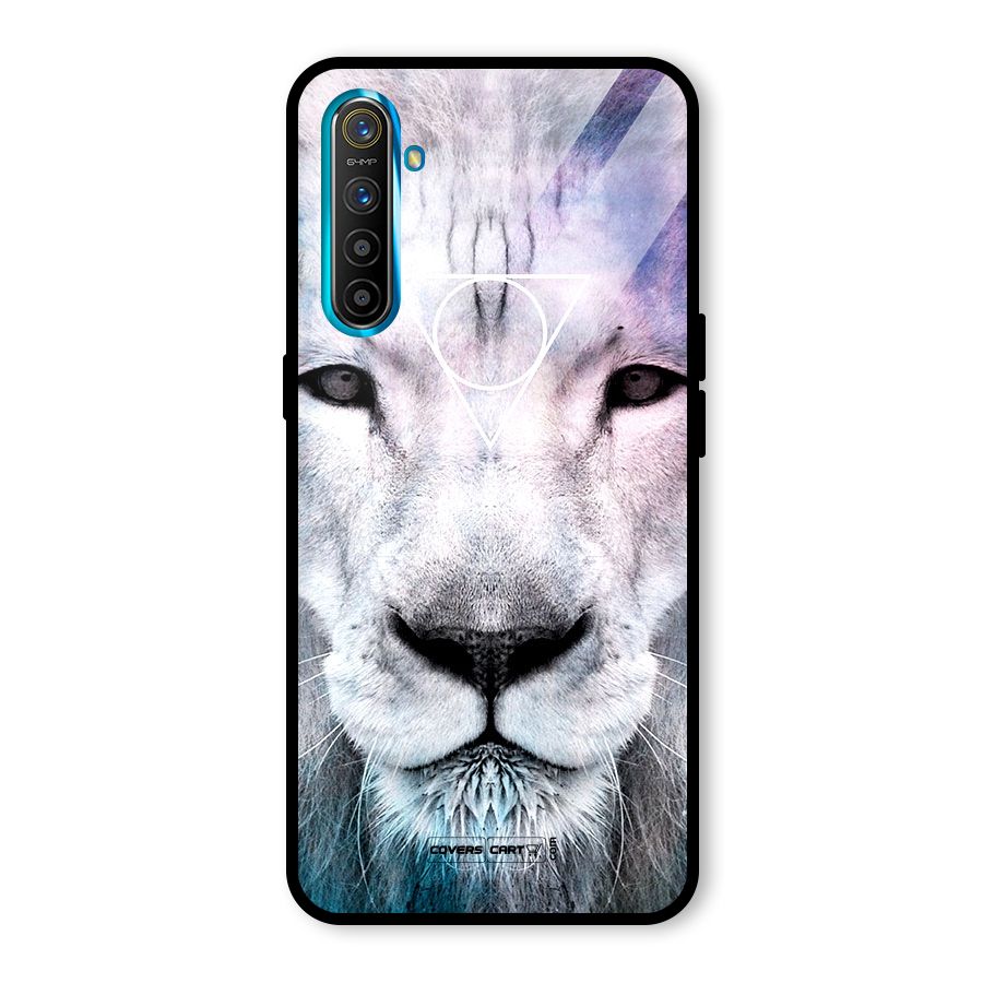 White Lion Glass Back Case for Realme X2