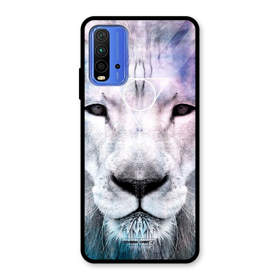 White Lion Glass Back Case for Redmi 9 Power