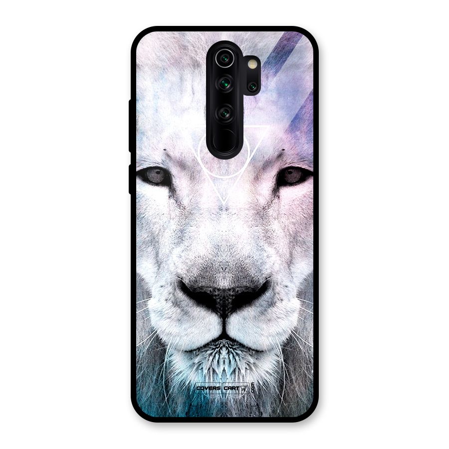 White Lion Glass Back Case for Redmi Note 8 Pro