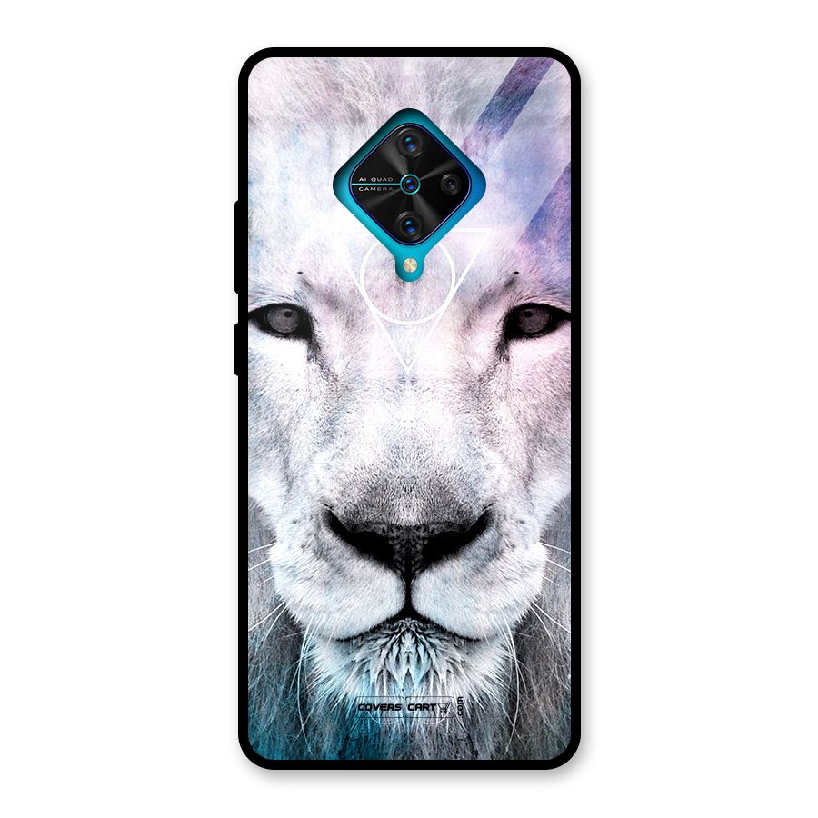 White Lion Glass Back Case for Vivo S1 Pro