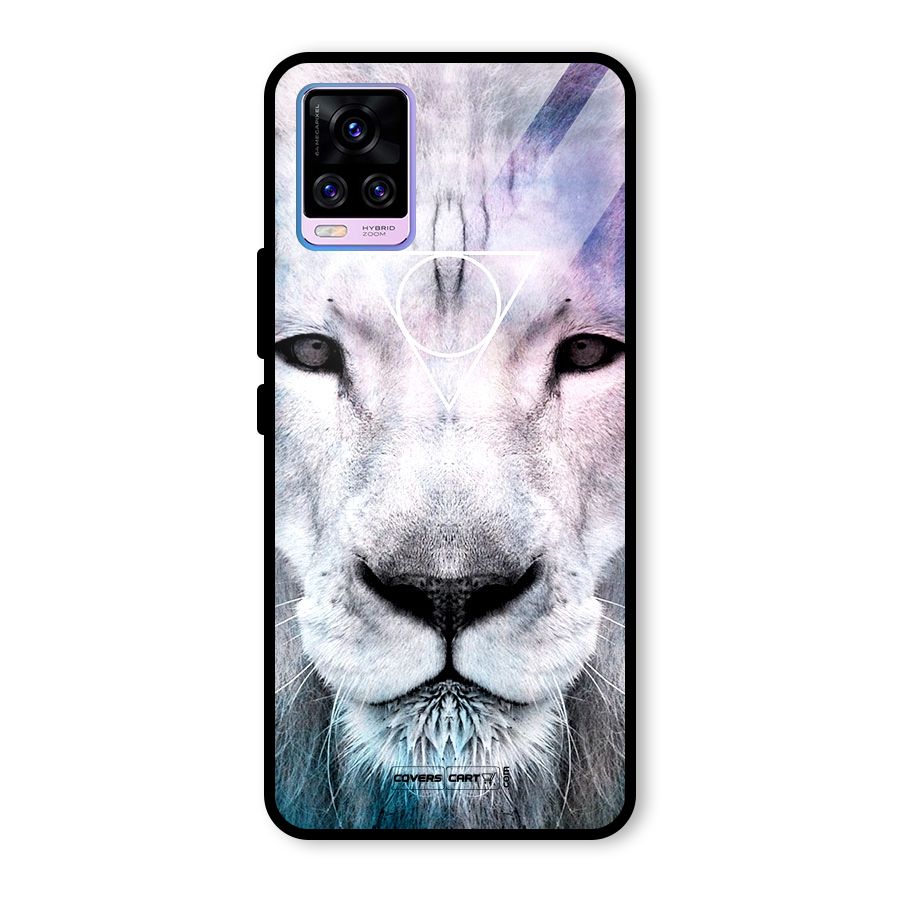 White Lion Glass Back Case for Vivo V20 Pro