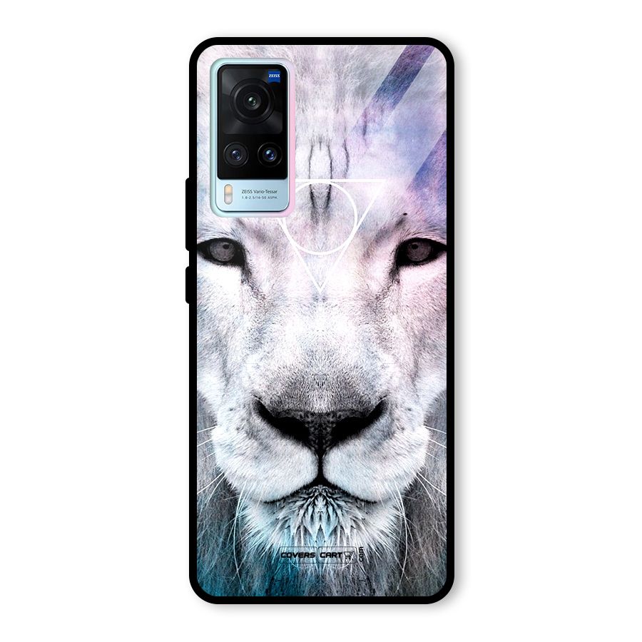 White Lion Glass Back Case for Vivo X60