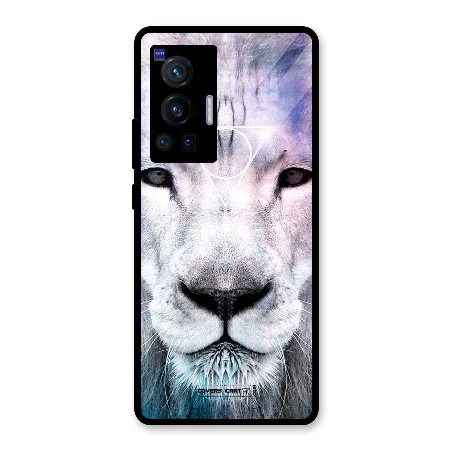 White Lion Glass Back Case for Vivo X70 Pro