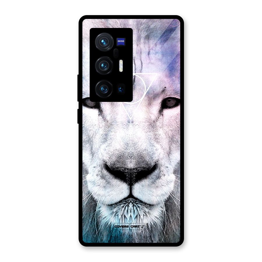 White Lion Glass Back Case for Vivo X70 Pro Plus
