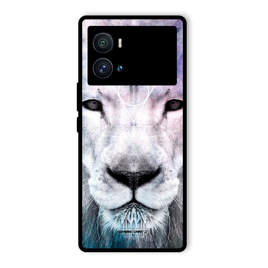 White Lion Glass Back Case for Vivo iQOO 9 Pro