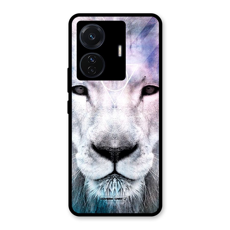 White Lion Glass Back Case for Vivo iQOO Z6 Pro