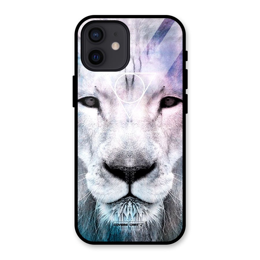 White Lion Glass Back Case for iPhone 12